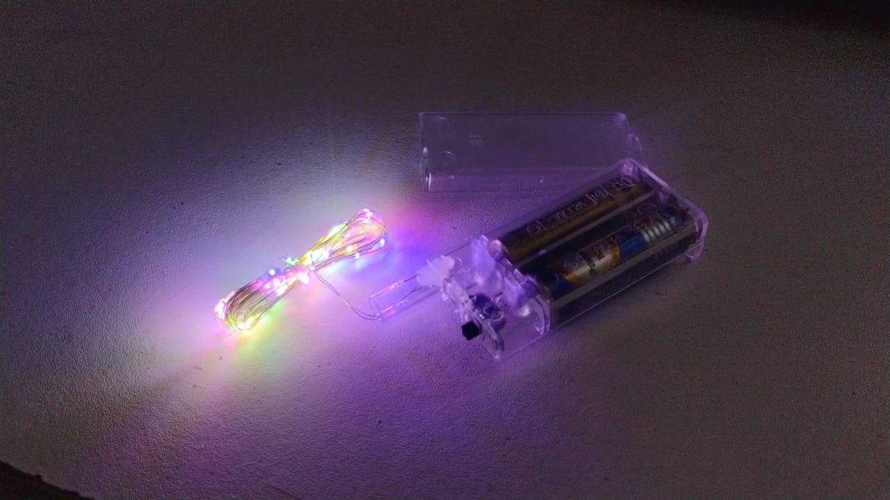 Multicolor 2AA Battery Powered, Copper Wire String Fairy Lights with 30 LEDs Multicolor 2AA Battery Powered, Copper Wire String Fairy Lights with 30 LEDs